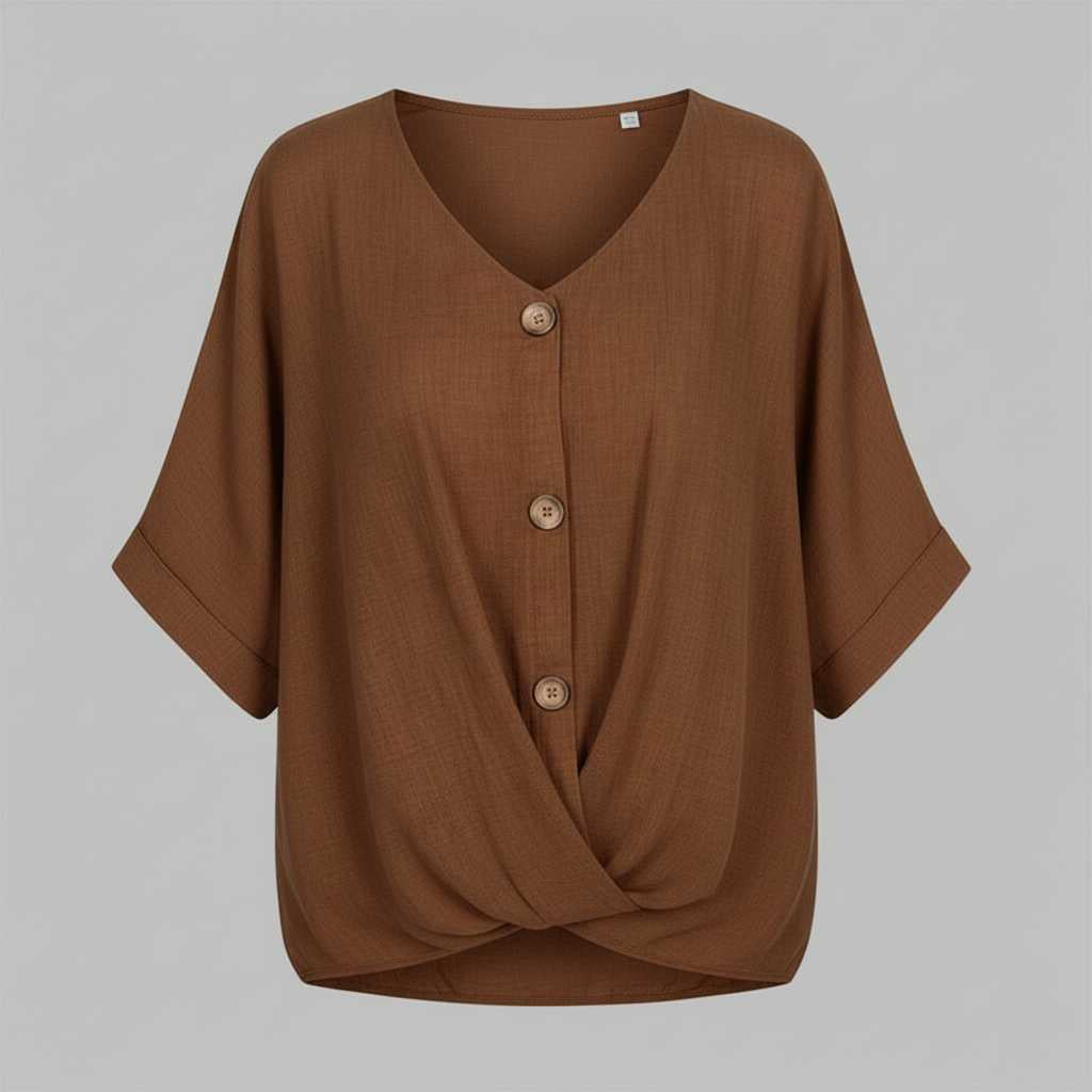 Elegante V-Ausschnitt Bluse für Damen | Modische Damenbluse