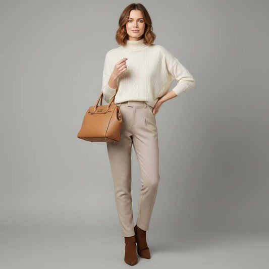 Bianca | Elegante Stoffhose Damen in Weiß für jeden Anlass