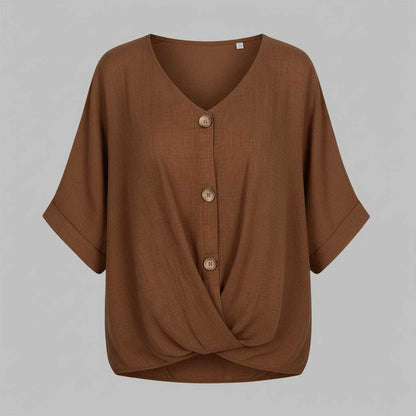 Elegante V-Ausschnitt Bluse für Damen | Modische Damenbluse