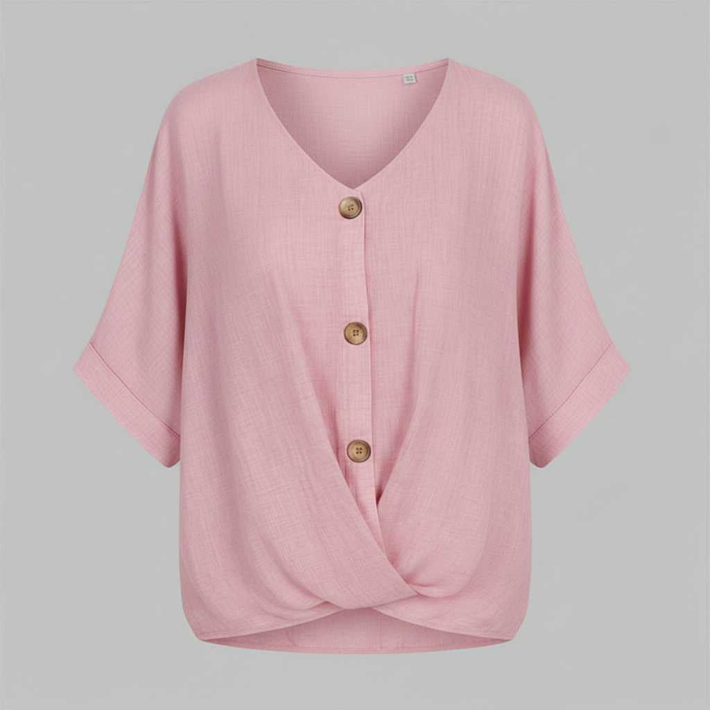 Elegante V-Ausschnitt Bluse für Damen | Modische Damenbluse