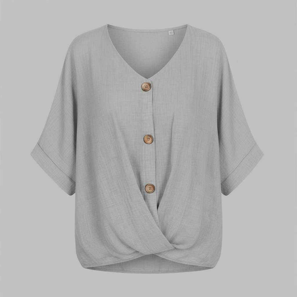 Elegante V-Ausschnitt Bluse für Damen | Modische Damenbluse