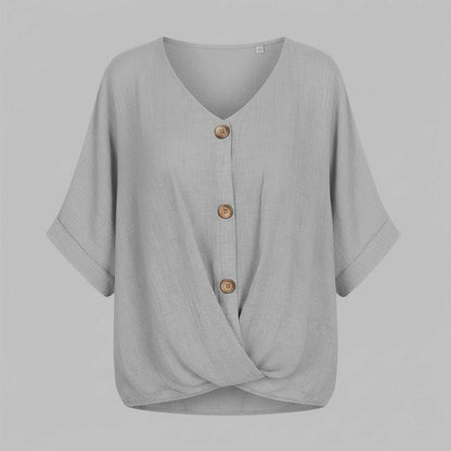 Elegante V-Ausschnitt Bluse für Damen | Modische Damenbluse