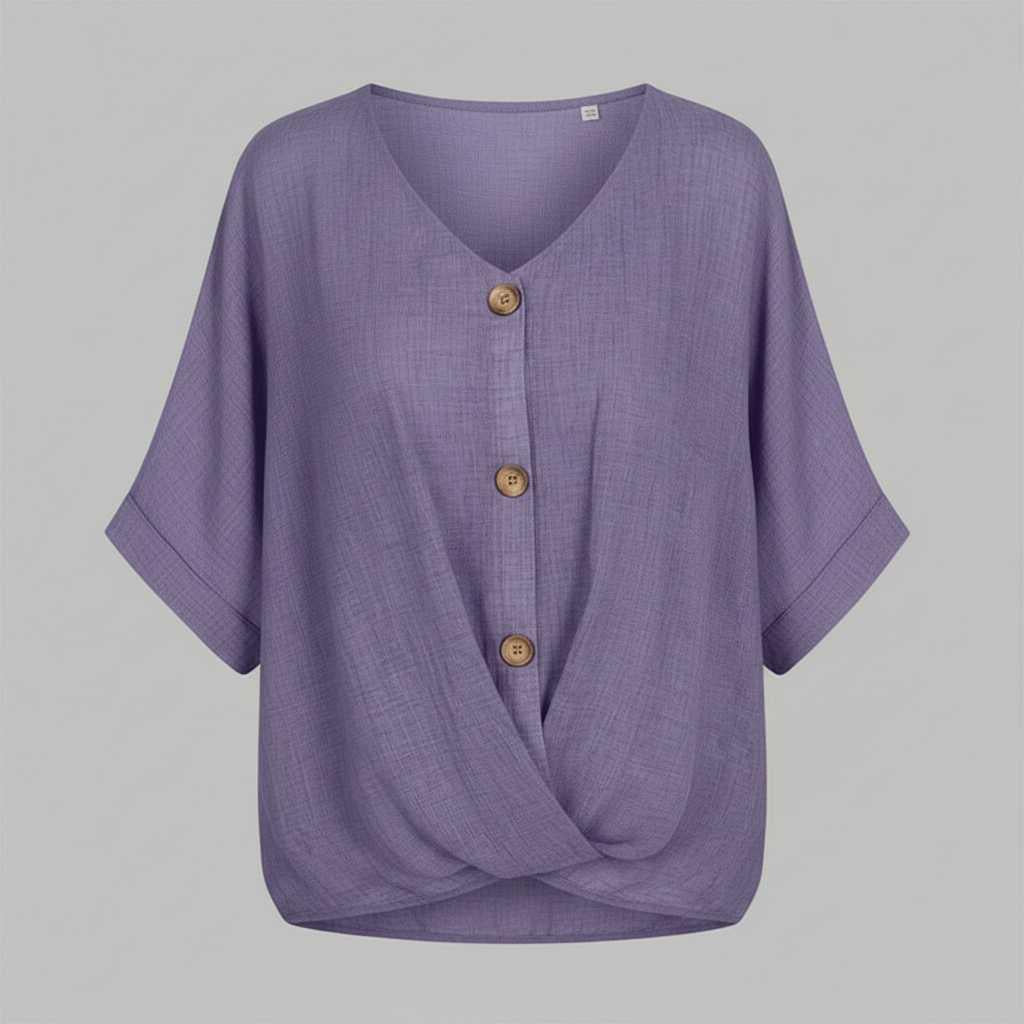 Elegante V-Ausschnitt Bluse für Damen | Modische Damenbluse