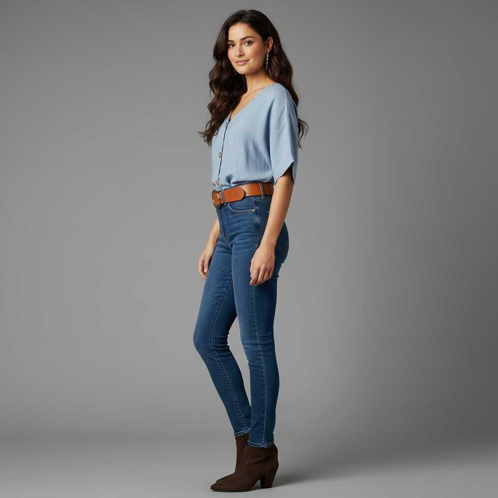 Elegante V-Ausschnitt Bluse für Damen | Modische Damenbluse