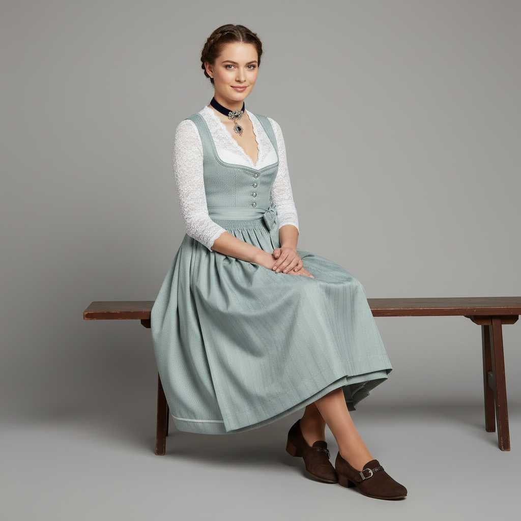 Elegantes Dirndlkleid | Trachtenkleid Damen für Oktoberfest