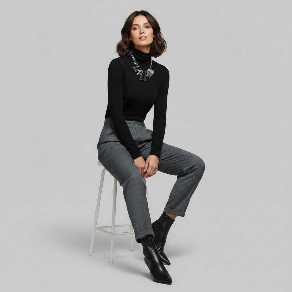 Hochtaillierte Damen Anzughose | Elegante Bürohose